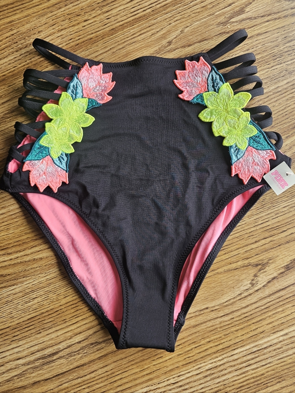 NWT VS PINK High Waist Cheeky Bikini Bottoms